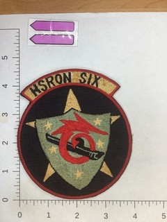 VINTAGE JAPANESE MADE US NAVY HSRON SIX SQUADRON PATCH
