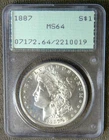 1887 MORGAN SILVER DOLLAR ~ PCGS MS 64 ~ RATTLER ~ JUST AN AWESOME COIN