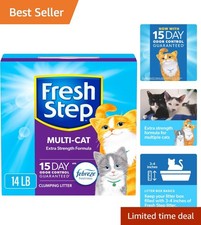 Multi-Cat Clumping Litter 14lb - Long Lasting Odor Control & Febreze Freshness 1.35 per pound
