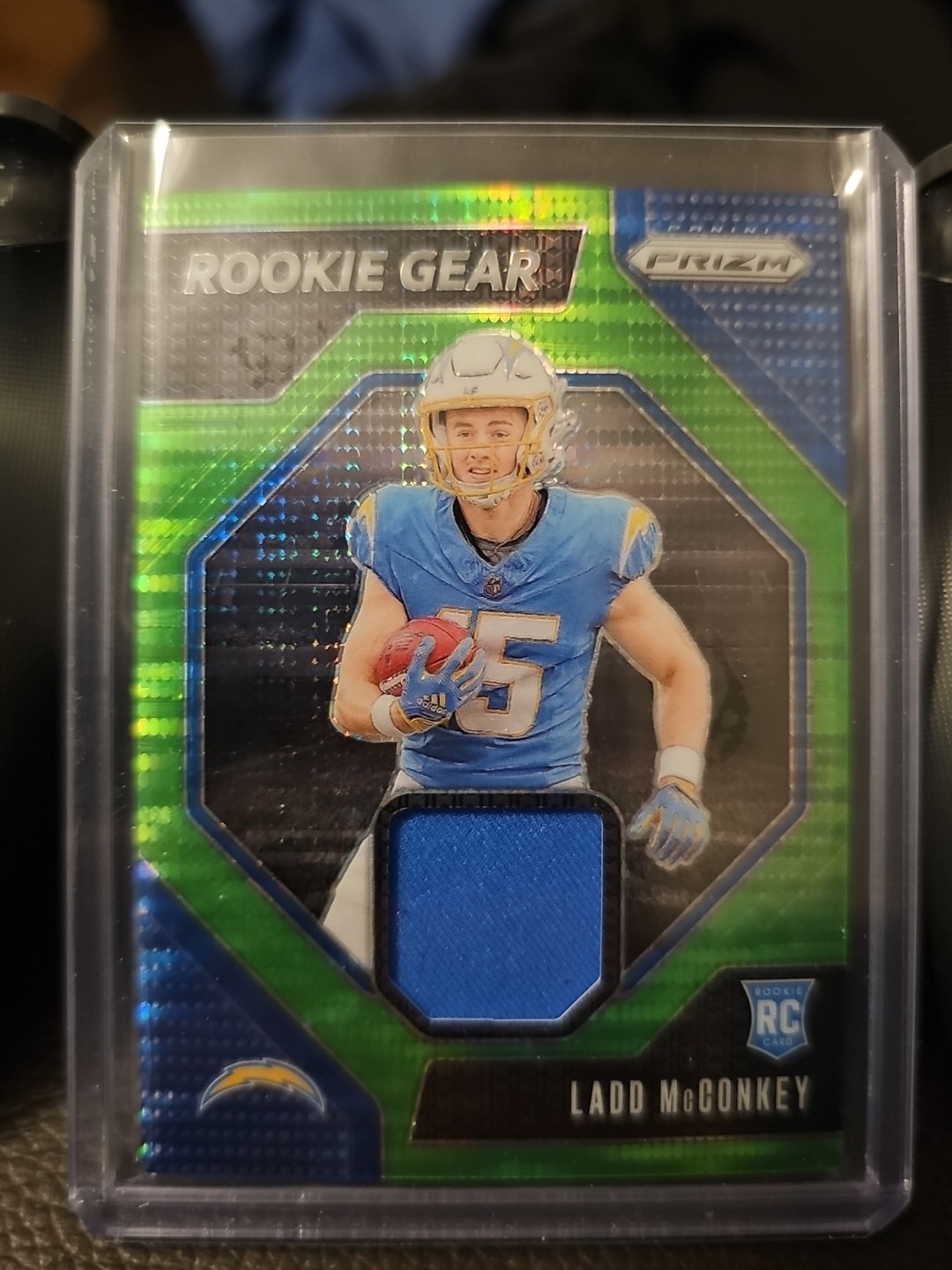 2024 Panini Prizm - Rookie Gear Ladd McConkey #RG-LMY Neon Green Pulsar Prizm...