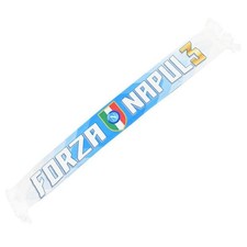 SSC NAPOLI Sciarpa Campioni Forza Napul3, Uomo, Bianca