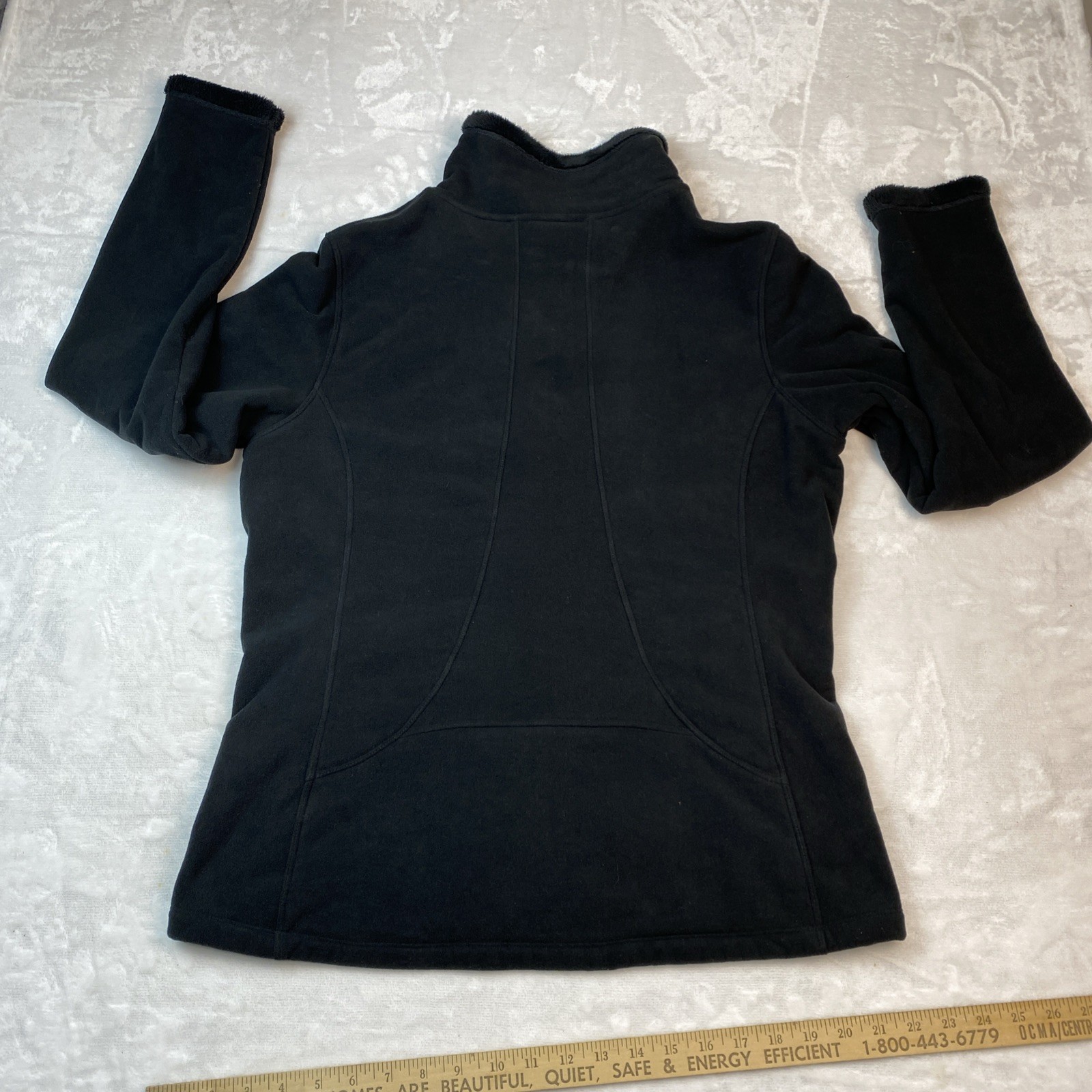 The North Face Morning Glory Fleece Jacket Black And Gold Women's L thumbnail 16