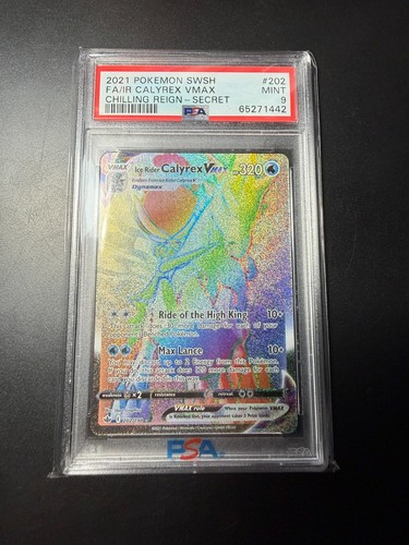 Ice Rider Calyrex VMAX graded PSA 9 for sale on eBay