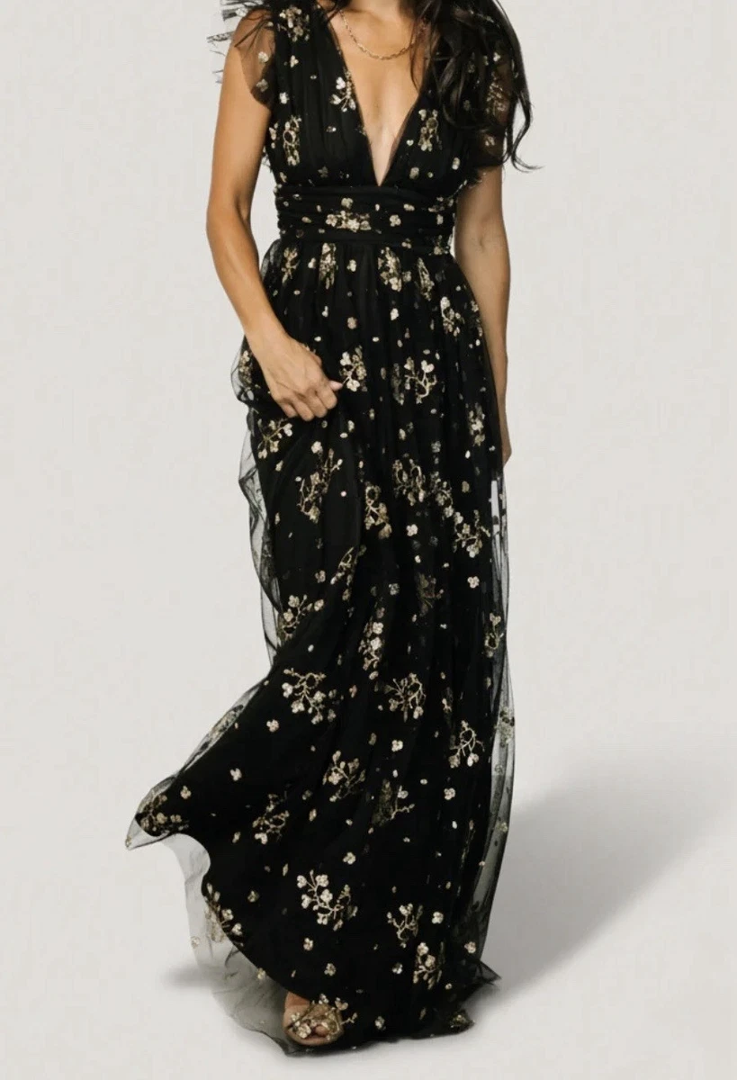 ebay dresses Vintage Slip Maxi Dress | Watercolor Pansy