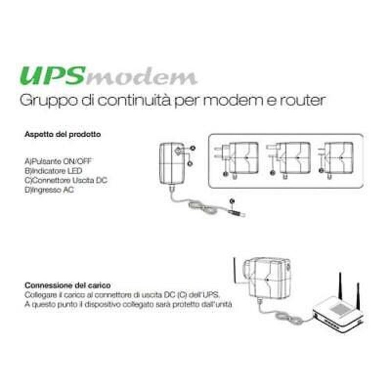 Mini Ups 12v for Router Battery Backup Gruppo Continuita Telecamere