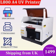 【UK Stock】A4 UV Flatbed Printer Epson L800 Print Nozzle For Phone case Metal