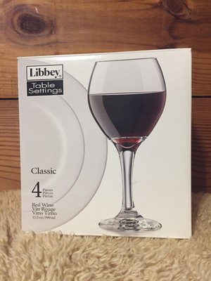 Libbey Table Settings Classic 3 Piece Red Wine Glasses W One