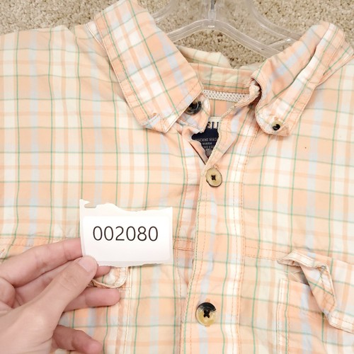 Megellan Sportswear Mens XXL Orange Plaid Short Sleeve Fishing Hiking Shirt - Picture 3 of 12