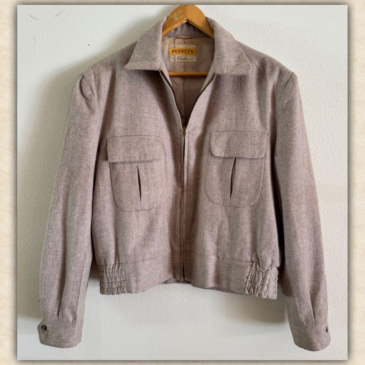 1950s Vintage PENNEYS Wool Tan Jacket sz 42 Rockabilly Ricky 1950s Vintage PENNEYS Wool Tan Jacket sz 42 Rockabilly Ricky