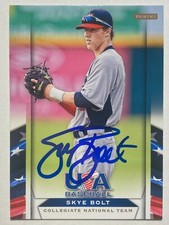 Skye Bolt Signed Panini #3 2013 Card USA Baseball Auto MLB RAD