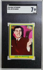 1968 Mira Tuttosport #126 Joe DiMaggio Baseball Card SGC 7 NM POP 1 Yankees
