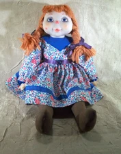 Vintage Darice Kids 1984 Hand Crafted 17" Cloth Bodied Yarn Hair Doll