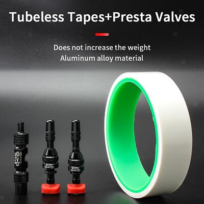 Tubeless Felgenband Presta Ventilsatz, Breite 16/18/21/23/25/27/29/31/33/35 mm,