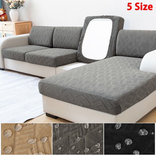 5Size Extra Large Jacquard Sofa Cushion Covers Waterproof Stretch Seat