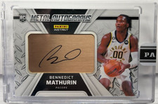 Bennedict Mathurin 2022-23 Panini Instant Metal Autograph Auto RC #'d 4/5 PACERS