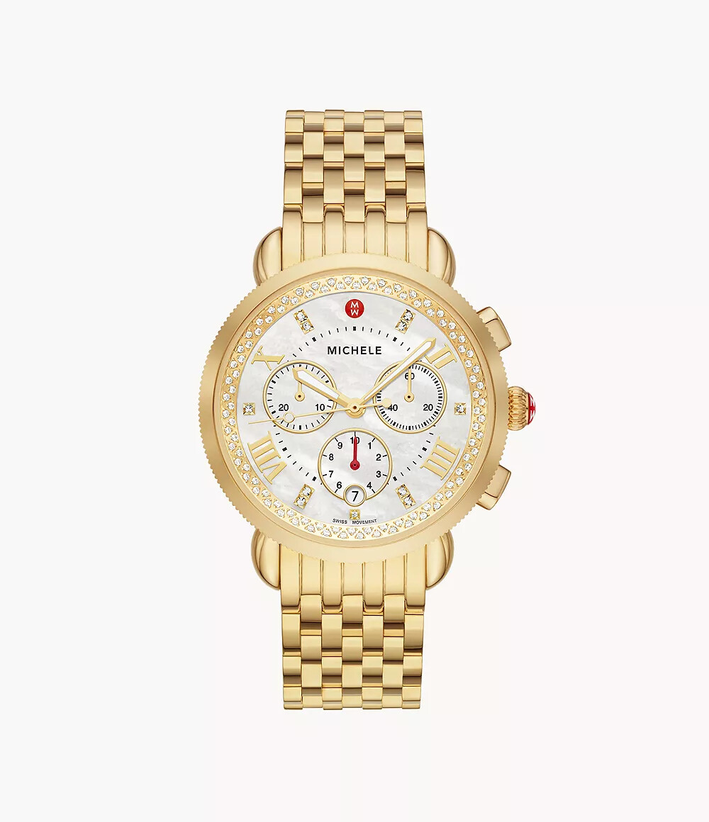 MICHELE Sport Sail Bracelet Watch, 38mm in Gold at Nordstrom