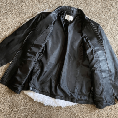 Worthington Leather Jacket Black Zip Front Womens Size 1X | eBay