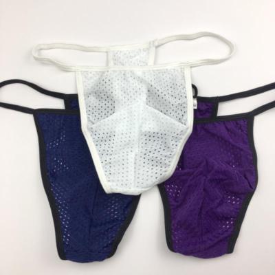 K2425 K242 Mens String Bikini Sexy Tanga Contoured Pouch Airy Eyelet