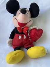 Disney Mickey Mouse Plush Satin Lace Heart Valentine's Day Bean Bag 8  