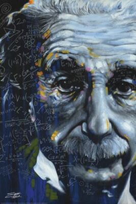 ALBERT EINSTEIN - ITS ALL RELATIVE POSTER - 24 x 36 FISHWICK ART 1100