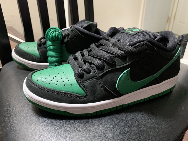 nike sb dunk low pro black pine green