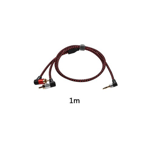 90 Degree 3.5mm Male To 2 Rca Male Cable Right Angle Stereo Audio Aux For Dj - Zdjęcie 2 z 13