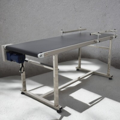 PVC Flat Belt Conveyor 70.9'' Length 23.6'' Width Industrial Transport Conveyor