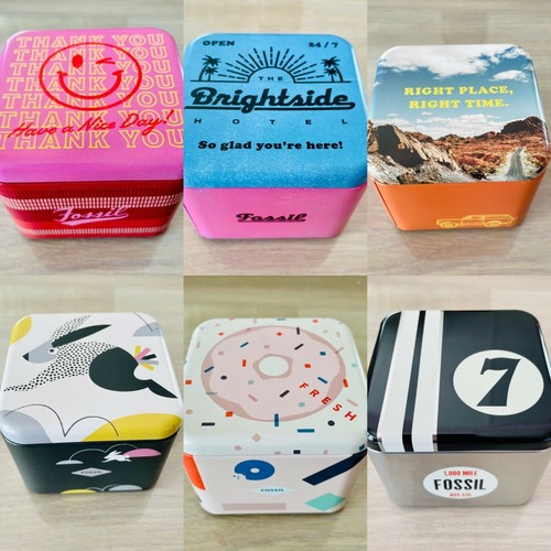 Genuine Fossil Tin Watch Storage Box + 