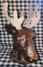 DEER Stag Head ORIGINAL BOX 3-Wick Candle Pedestal RARE HTF Bath & Body Works