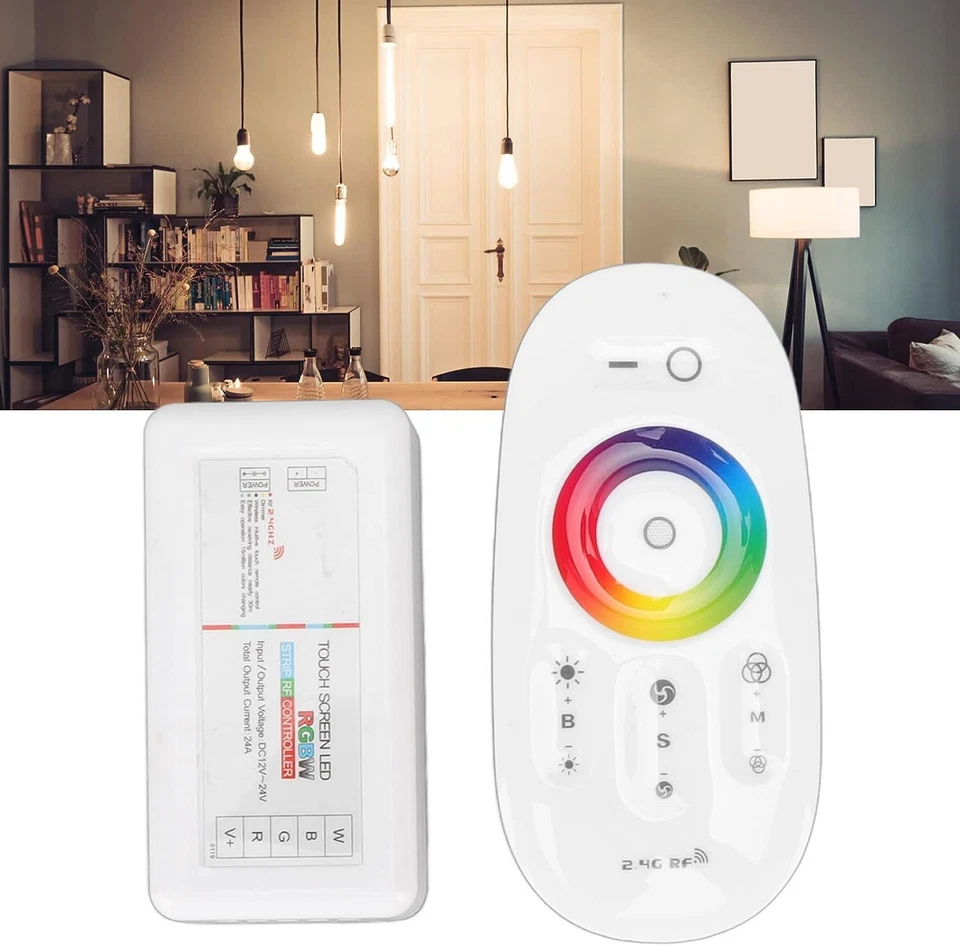 RGB LED Strip Light Remote Controller 2.4GHz RF Wireless Touch Screen DC12/24V - Image 3 of 4