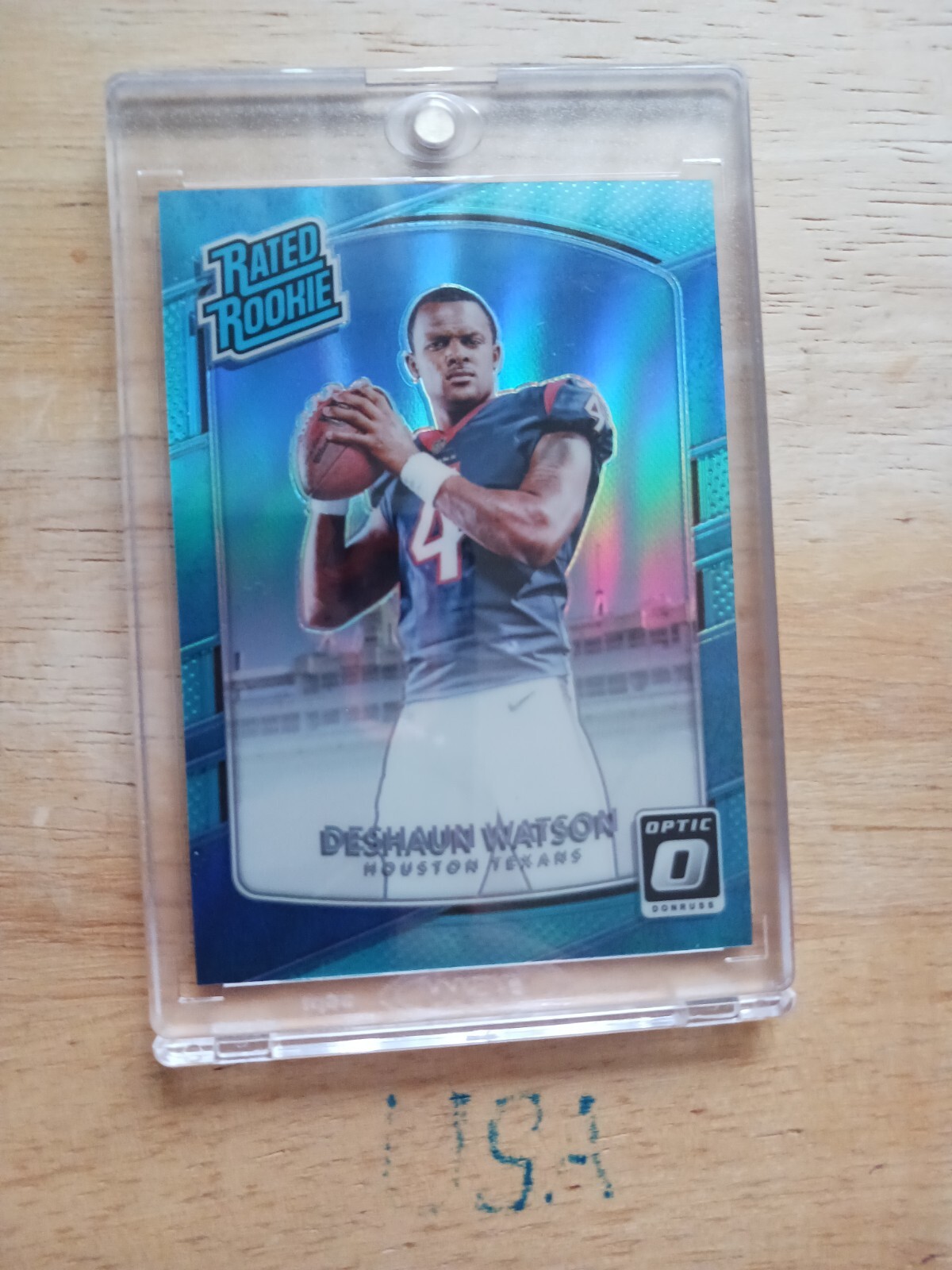 2017 Donruss Optic AQUA BLUE /299 HOLO PRIZM DESHAUN WATSON Rated Rookie #195 RC