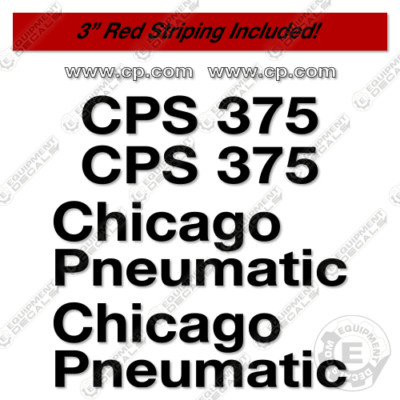 Fits Chicago Pneumatic CPS 375 Decal Kit Compressor - 7 YEAR OUTDOOR 3M VINYL!