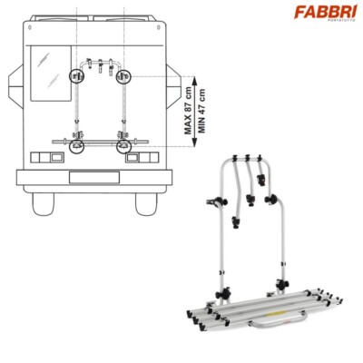 Porte-Vélos sur hayon pour camping car pour FIAT Ducato Chausson 96-06  Vélos - Main Image