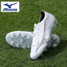 New MIZUNO Alpha Elite Soccer Cleats Lightweight Men's White/Red/Blue US9 JP