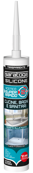 SILICONE ACETICO SUPER RAPIDO TRASPARENTE 280ml - SARATOGA