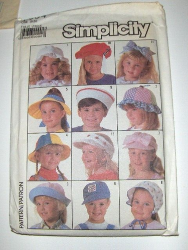 CUT - Simplicity #7984 pattern unisex hats