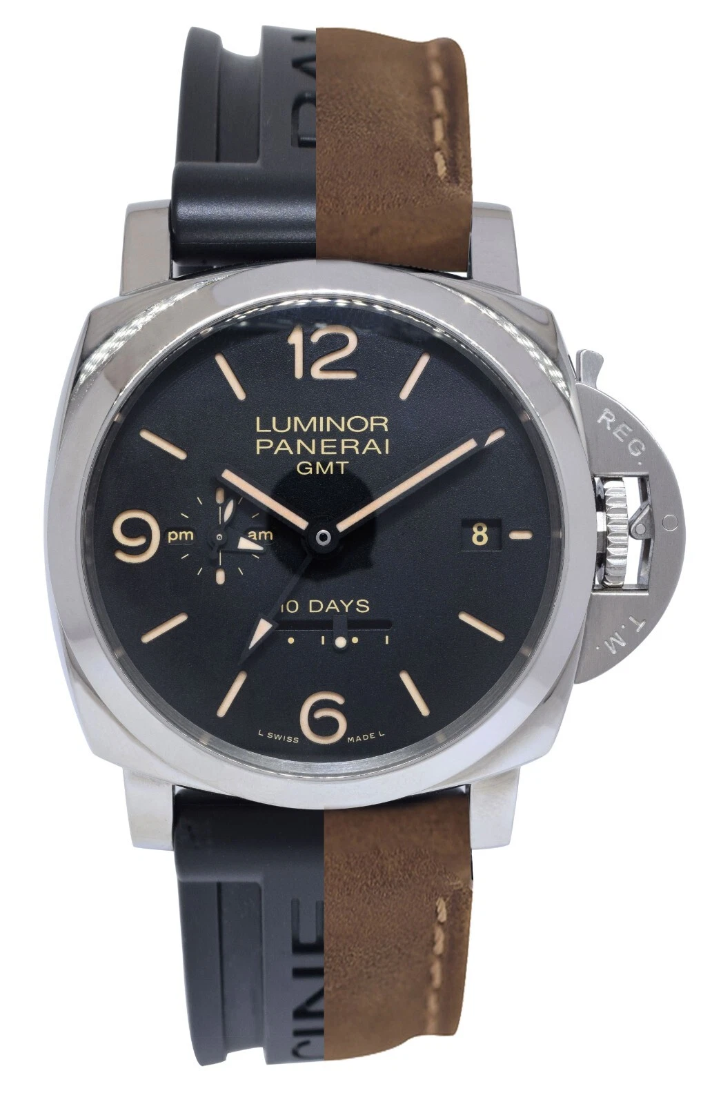 Panerai — Panerai Luminor GMT PAM 533 Steel 10 Days Power Reserve 44mm Watch B/P PAM00533