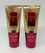2 BATH & BODY WORKS LUMINOUS MOISTURIZING WASH SHOWER GEL 10 OZ SHEA BUTTER