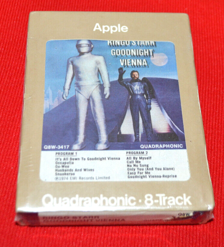 RINGO STARR Goodnight Vienna QUADRAPHONIC SEALED 8-Track USA QUAD APPLE 1974