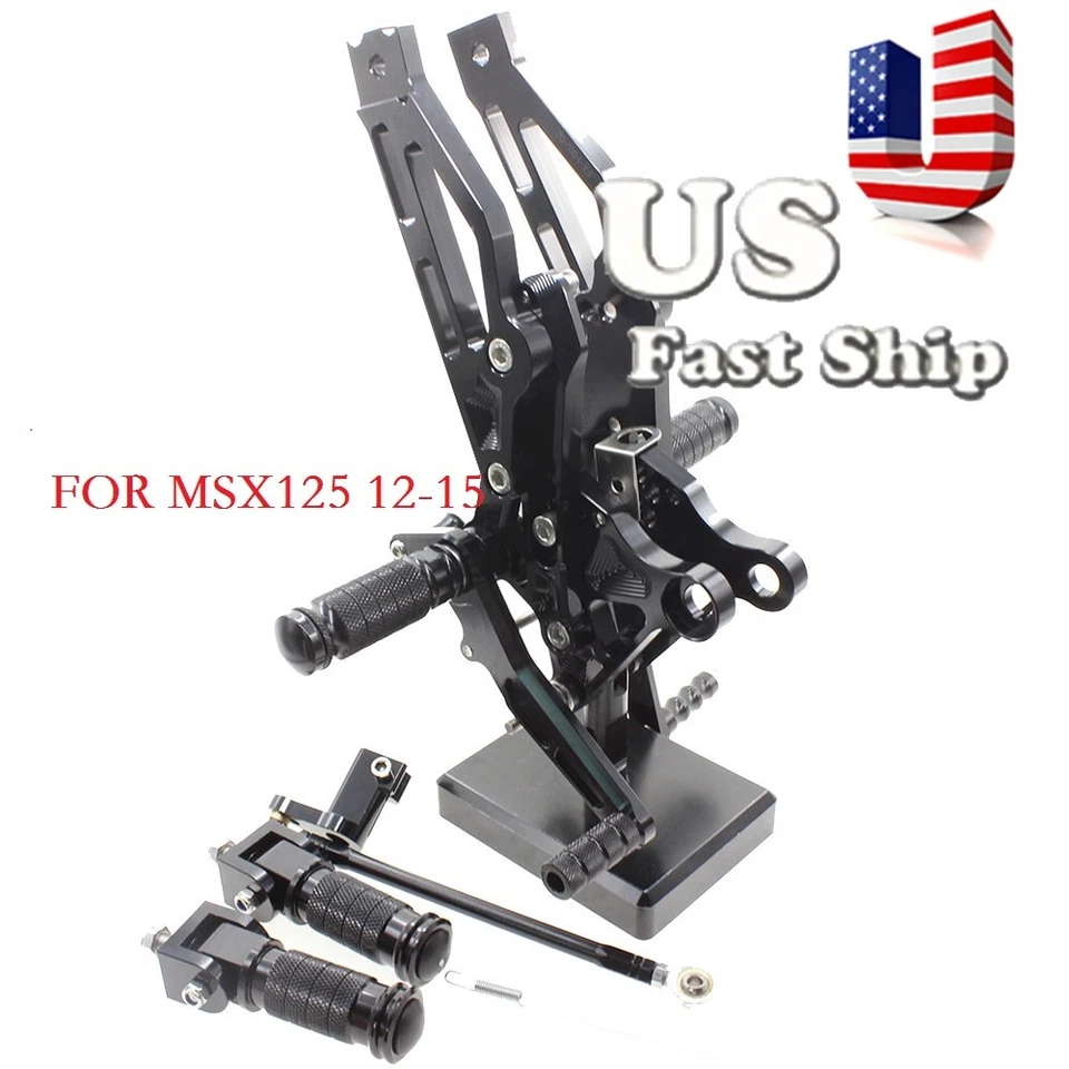 USA Rearset Footpegs Fit Suzuki GSXR600/750 2006-2010 HONDA CBR1000RR 2004-2007 - Image 4 of 4