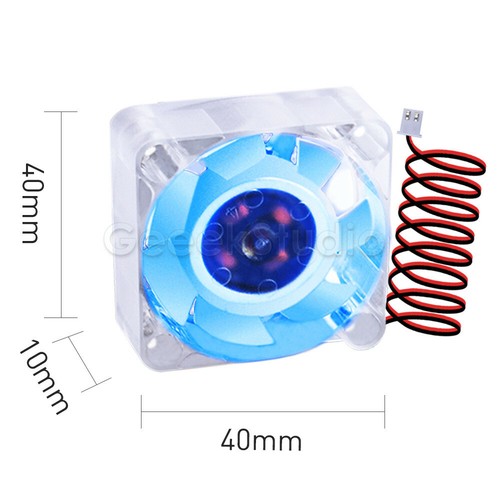 4PCS 40mm*10mm DC 12V 4010 Blue/ Colorful light Fan 3D Printer Cooling Fan - Picture 6 of 14