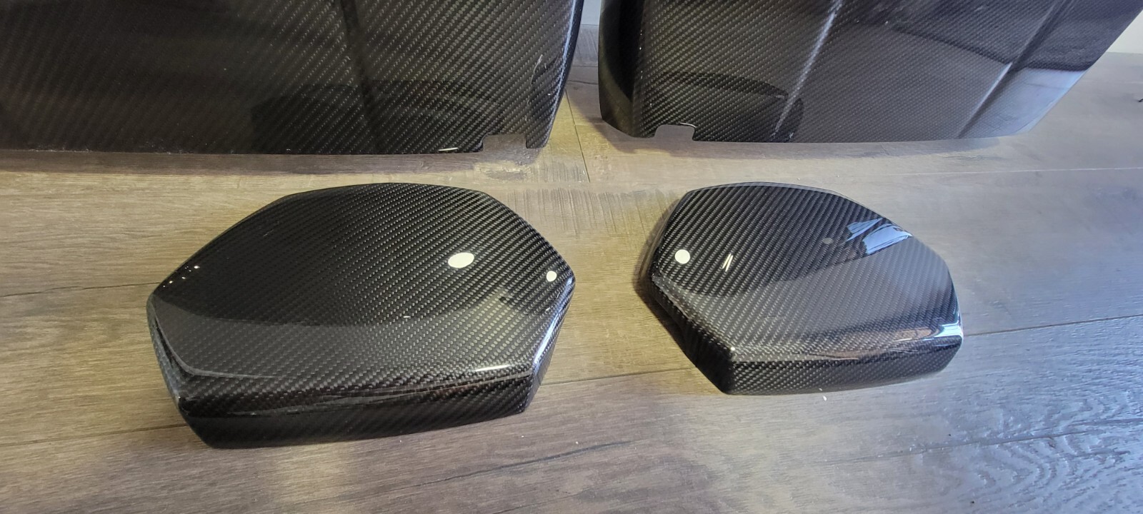 LAMBORGHINI AVENTADOR CARBON FIBER SEAT COVERS SEAT BACK COVERS OEM LEFT & RIGHT