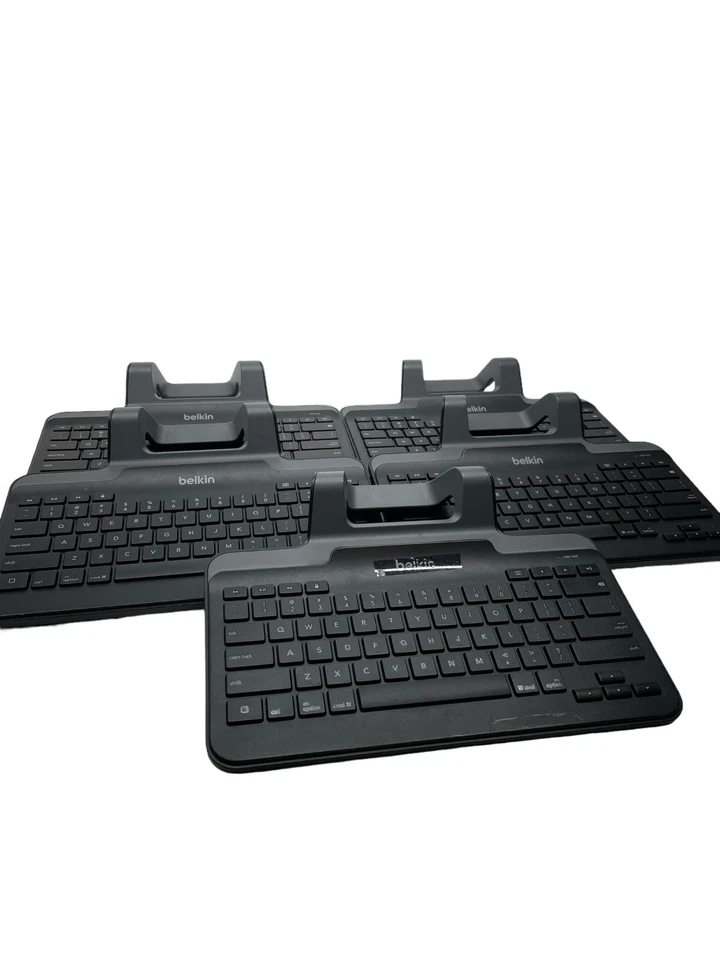 (LOTE DE 5) TECLADO BELKIN B2B130 CABLEADO CON SOPORTE CON CONECTOR LIGHTNING Foto 3 de 4