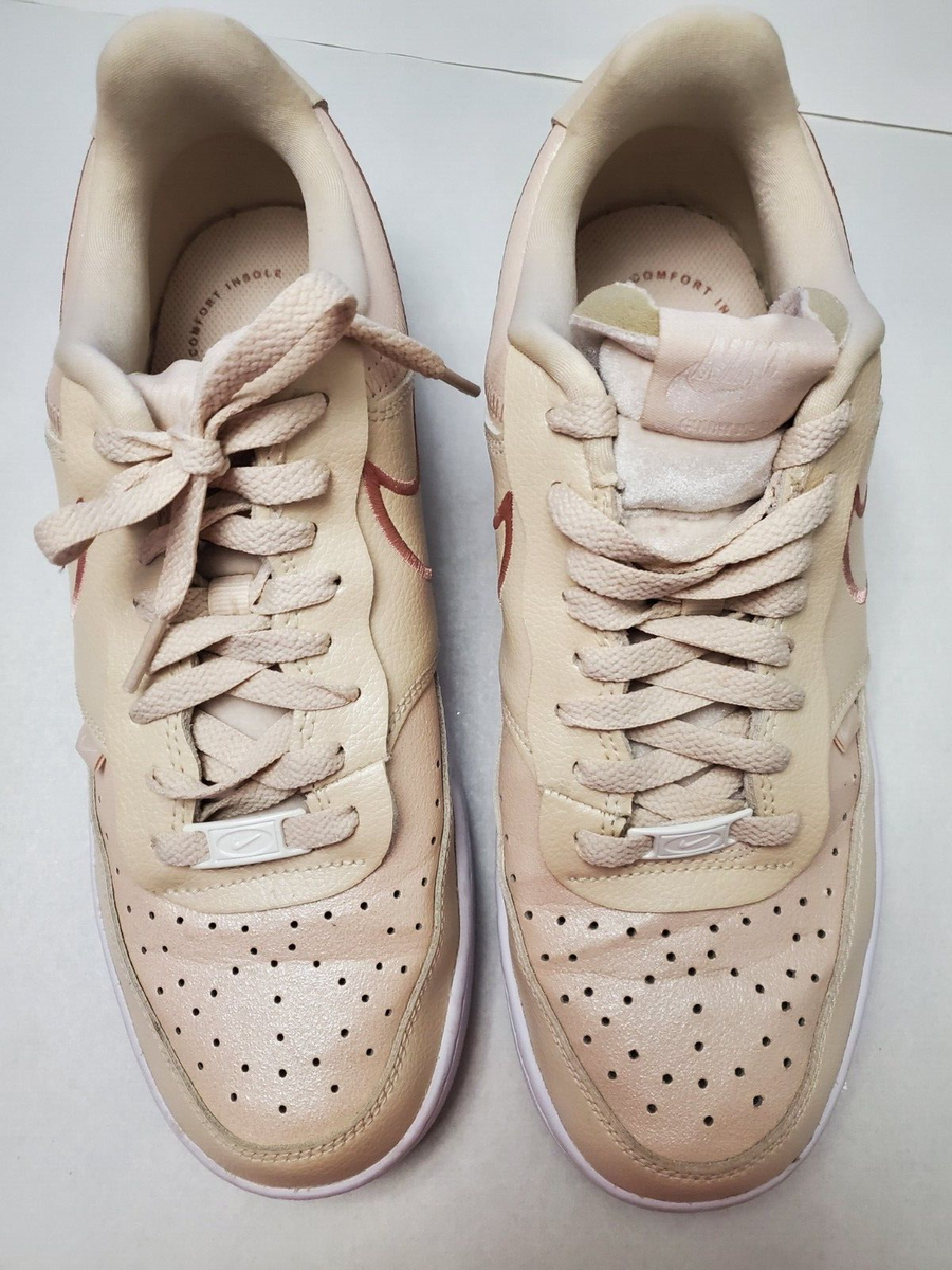 NIKE COURT VISION LOW WOMENS SZ 11 SNEAKERS PREMIUM PEARL