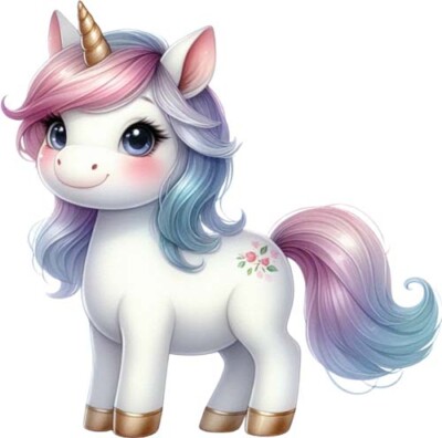Cartoon Einhorn Kinder Wandbild Schlafzimmer Kinderzimmer Van Vinyl Aufkleber Abziehbild 6 Größen