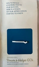 Vintage Benson & Hedges Bent Cigarette Pin, Tie Tack Collectible Philip Morris