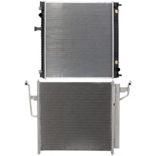 For Nissan Armada 5.6L V8 2005-2015 Aluminum Radiator&AC Condenser Cooling Kit