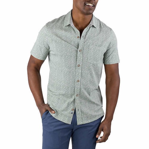 Tailor Vintage Men’s Short Sleeve Woven button Down Shirt - Picture 5 of 31