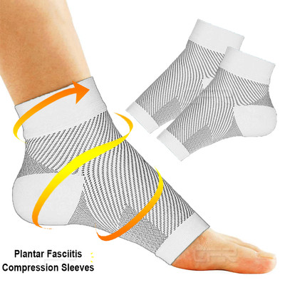 Copper Sleeve Compression Socks Plantar Fasciitis Foot Arch Ankle Support Brace