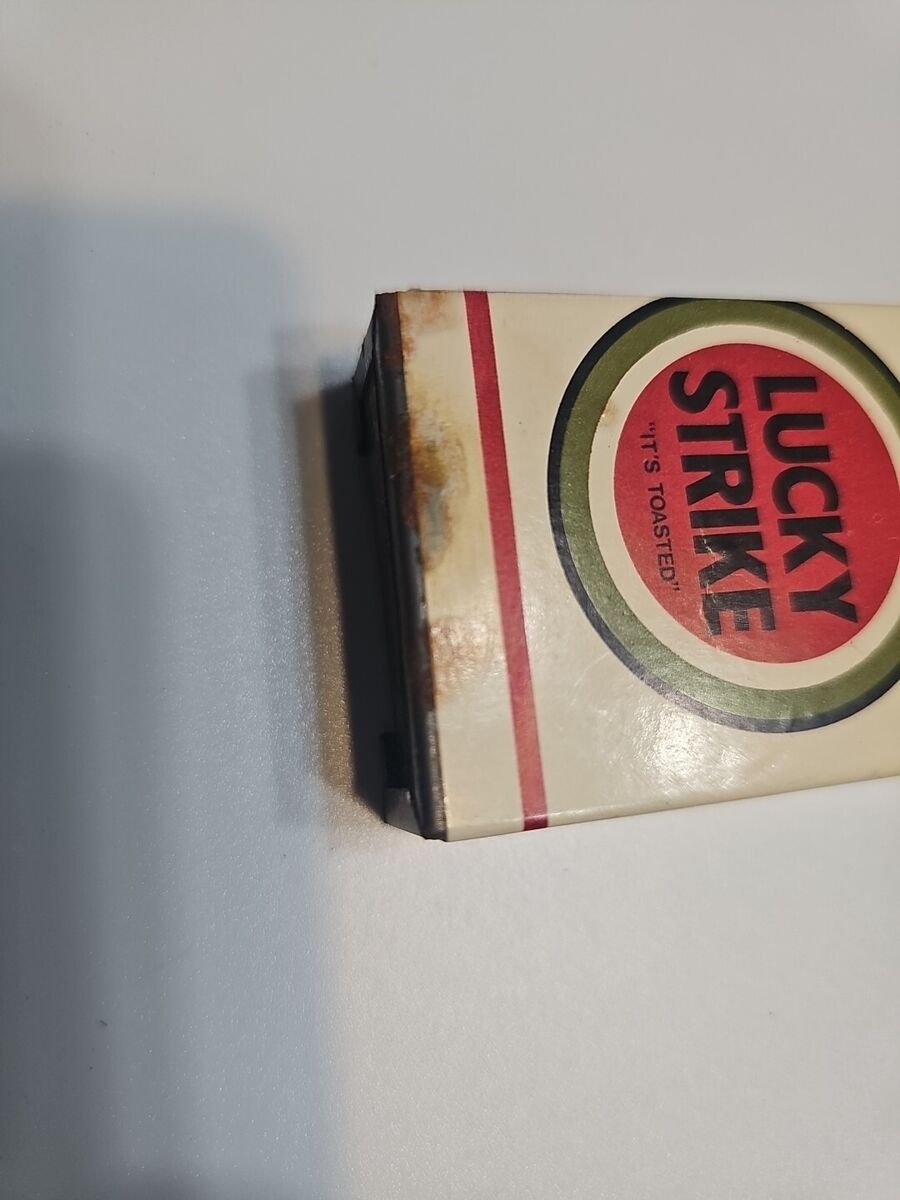 Vintage 60's Lucky Strike Cigarettes Handheld Metal Pocket Vintage 60's Lucky Strike Cigarettes Handheld Metal Pocket